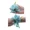 Blue, variant on Rikyo 3" Artificial Silk Blackish Green Rose and Carnation Wedding Bouquet (2 Count)