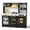 Black, variant on AILEEKISS Kids Toy Kitchen for Children, Pretend Kids Play Kitchen Set with Cooking Accessories, Black