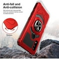 thumbnail image 6 of Compatible for AT&T Maestro 3 Case w/Tempered Glass Screen Protector [Military Grade] Ring Car Mount Kickstand Shockproof Hard Phone Case - Red, 6 of 7