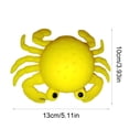 thumbnail image 3 of PoyoKee Fidget Toys, Soft Silicone Cute Crab Pool Toys, Spray Water Fidgets for Bath, Stress Relief Decompression, Stress Balls for Adults, Yellow, 3 of 6