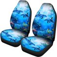 thumbnail image 5 of Uourmeti Dolphins Car Seat Covers Full Set 3 Pack, Car Seat Cover Full Set Polyester Protect Easy to Install for Cars Trucks most Cars, 5 of 10