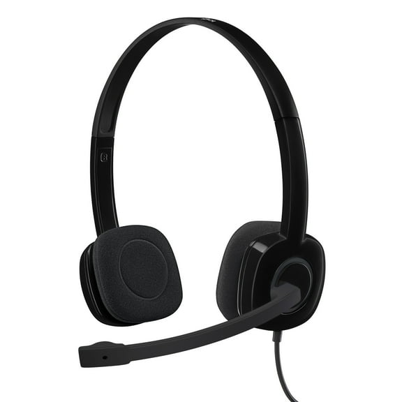 Logitech H151 Binaural Over-the-Head Stereo Headset, Black