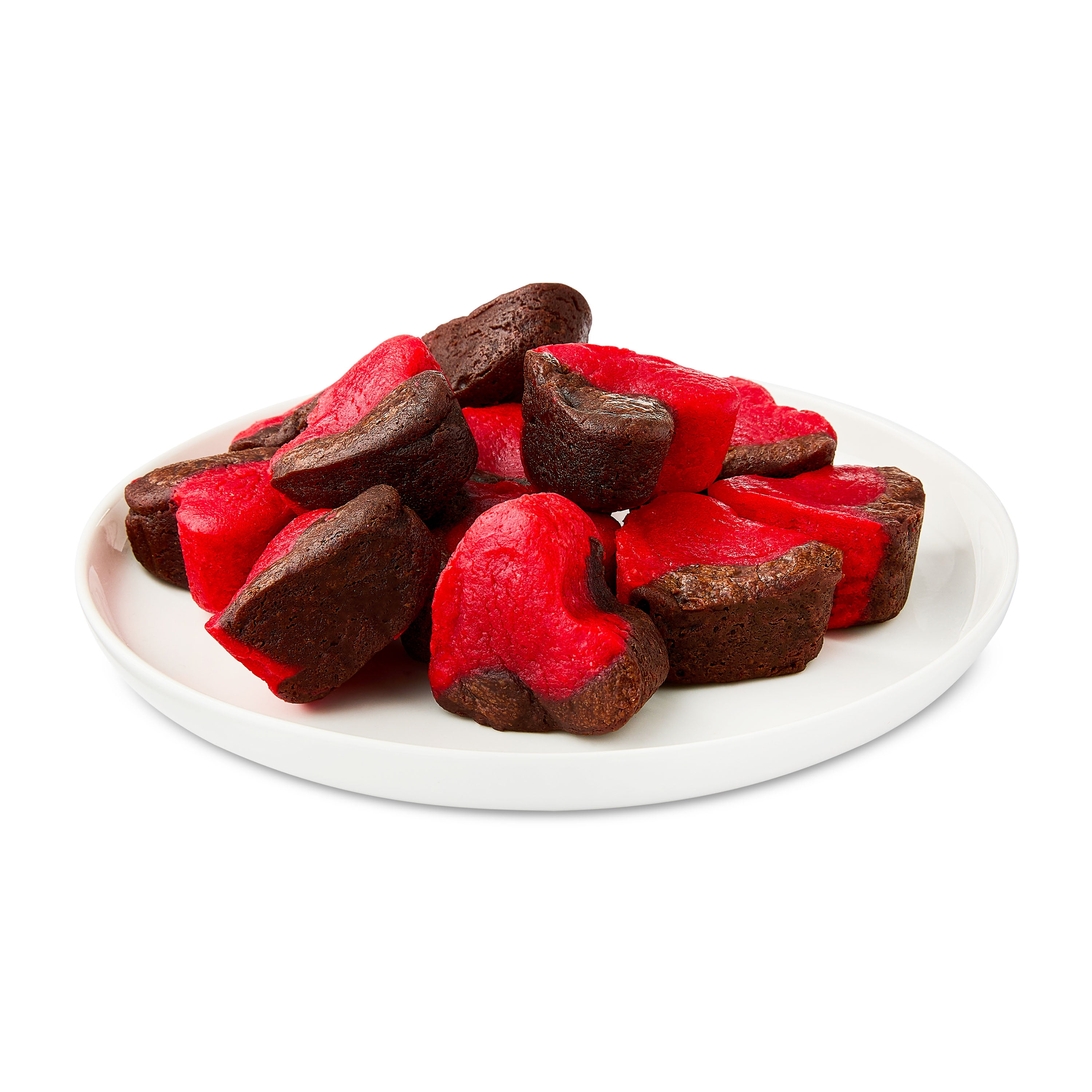 Freshness Guaranteed Chocolate and Vanilla Heart Shaped Brownie Duos, 10 oz (Bakery Fresh, Sweet Dessert)
