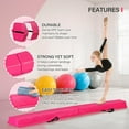 thumbnail image 4 of ZENY Folding 6 Ft. Gymnastics Floor Balance Beam with Anti-Slip Base, Pink, 4 of 9