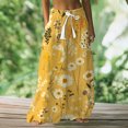 thumbnail image 2 of kaondbfi Women's Wide Leg Printed Pants Casual Elastic Waist Trousers Lightweight Summer Bottoms for Beach Vacation Loose Fit Pants with Pockets, 2 of 4