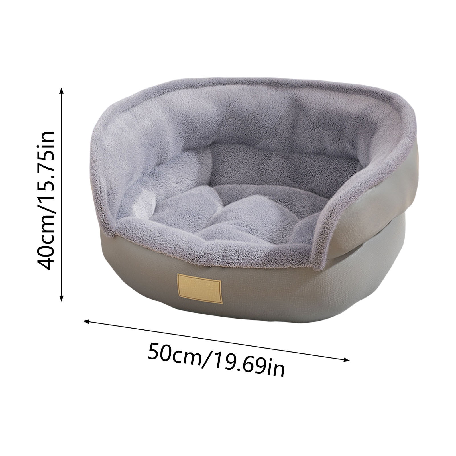 Self Warming Cat Bed for Indoor Cats, Round Washable Pet Bed for Puppy and Kitten with Slip-Resistant Bottom, 19.7 Inch Cozy Small Dog Bed for Pets