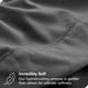 thumbnail image 3 of Bare Home Sábanas Planas Ultra Suaves - Colección Premium 1800 - Doble Cepillado - King, Gris, 3 of 6