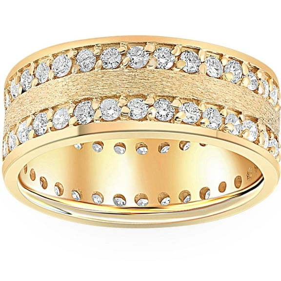 Pompeii 1 1/2ct Channel Set Diamond Eternity Ring 14K Yellow Gold (G/H,I1)