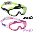 thumbnail image 1 of 2 Pack Kids Swim Goggles, Swimming Glasses for Children from 3 to 15 Years Old, 1 of 5