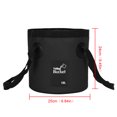 thumbnail image 2 of Cubo de pescado plegable de 12L Cubo de agua exterior impermeable a prueba de fugas (negro), 2 of 2