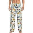 thumbnail image 2 of Kdxio Flowers Butterfly Print Men's Sleep Pajama Pant Lounge Pants with Pockets, 2 of 8