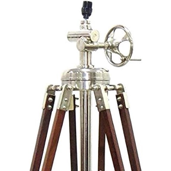NauticalMart Royal Marine Tripod Floor Lamp with Chrome Finish