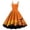 Orange, variant on Women Halloween Print Sleeveless 1950s Evening Party Tennis Prom Dress for Women Casual Wear Gray M