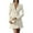 Beige, variant on Women's Fashion Solid Button Blazer Short Dresses Autumn Winter Sexy V-neck Party Dress Office Ladies Long Sleeve Slim Dress