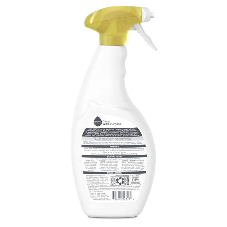 Seventh Generation Disinfectant Spray 4-Pack, Lemongrass photo 8