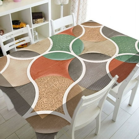 

Nordic Geometric Floral Kitchen Tablecloth Waterproof Rectangular Living Room Coffee Table Home r Dining Table Wedding Party