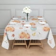 thumbnail image 3 of Fall Pumpkins Leaves Pattern Square Tablecloth,Waterproof Square Table Cover,Wipeable Spillproof Washable Table Cover for Home Kitchen Party Decor 60"x60"(152x152cm), 3 of 6