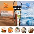 thumbnail image 3 of Steel Tumbler with Straw Vertical Handle Ice Flow Flip Tumbler 30 oz, Mushroom Tumbler Insulated Water Bottle Easy for Carry, Good for Home/Office, Better for Travel/Car/Camp, 3 of 6