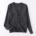 thumbnail image 6 of BXJX Girls Knit Cardigan Sweaters, School Uniform Cotton Long Sleeve Button Down Casual Cardigans with Pockets Dark Gray Size 7-8 T, 6 of 6