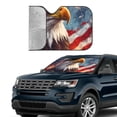 thumbnail image 4 of Fuzoiu Bald Eagle Pilot Print Car Windshield Sun Shade,Block Uv Rays Sunshade,Foldable Front Window Sun Visor Protector for Car,SUV,Truck-Keep Vehicle Cool-Bald Eagle Pilot, 4 of 8