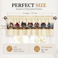 thumbnail image 4 of AshasdS Cute Village Houses Row Window Valance Country Town Pattern Short Curtain Rod Pocket for Kitchen, 4 of 5