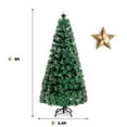 thumbnail image 2 of Costway 5Ft Pre-Lit Fiber Optic Christmas Tree 8 Flash Modes PVC w/ Double-Color Lights, 2 of 10