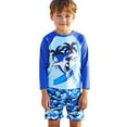 thumbnail image 2 of Gelikeya Boys Bathing Suits Size 6-7 Swim Shirts Bathing Suit Short/Long Sleeve Toddler Rash Guard Boy (Child, Blue, 6-7 Years), 2 of 7