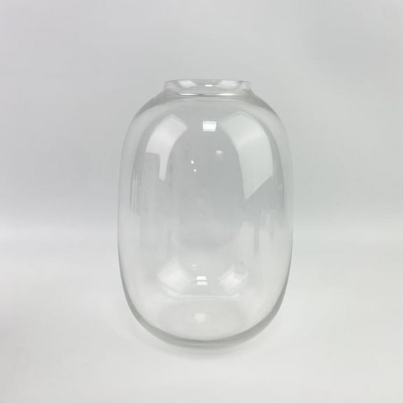 BaiUnion Vases,Large Glass Vase, 10 Inches Tall Glass Vases, Clear Glass Vase for Flower, Modern Round Vases for Living Room, Dining Table, Mantle, Shelf, Wedding, Office, Entryway