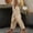 Khaki, variant on Outfmvch gauze pants women Gaucho Pant Drawstring Pants Women Pants for Women Linen Beach Pants Baggy Pants Women Cotton Linen Palazzo Pants Barrel Pants Women Paper Bag Pants Lace Side White XL