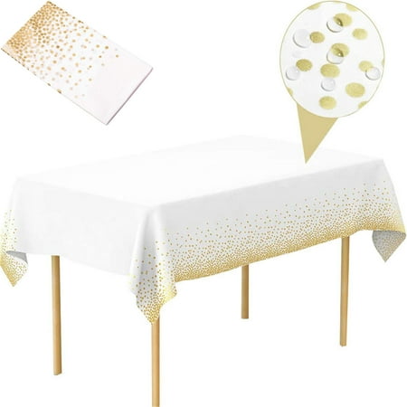 

Pgeraug Paper lanterns Tablecloths Gold Dot Disposable Tablecloths Dot Table Cover BBQ Mat & Fire Mat Gold