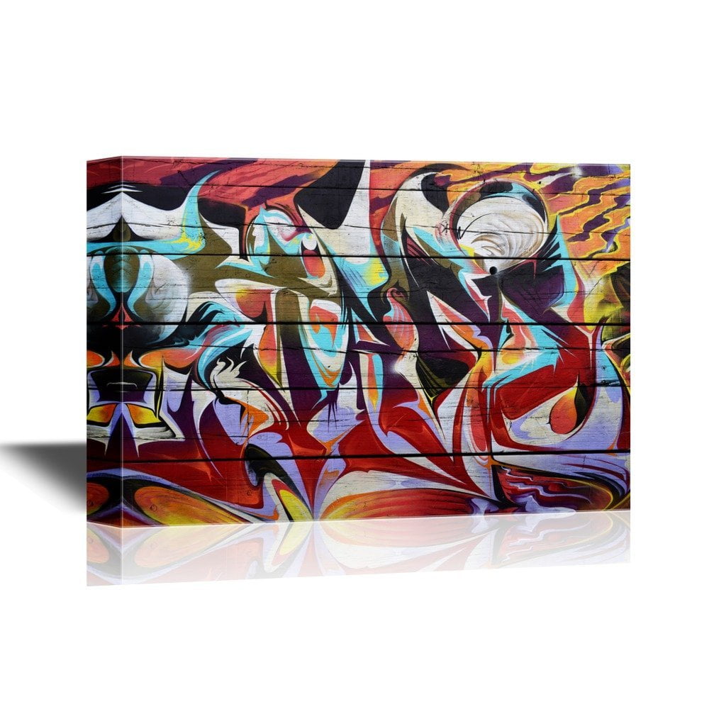 wall26 Canvas Wall Art Colorful Graffiti Gallery Wrap Modern Home