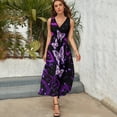 thumbnail image 3 of Glowing Butterfly Purple Background Sleeveless Dress Dresses Women Summer Evening Dresses Ladies Bohemia Long Dresses, 3 of 9