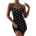 thumbnail image 3 of QAFOPEH Womens Heart Printed Valentine'S Nightdress Slip Dress, 3 of 7