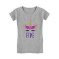 thumbnail image 1 of Tstars Girls Birthday Gift for 5 Year Old 5th Birthday Gift Unicorn Tshirt Birthday Shirts for Girl Graphic Tee Birthday Party B Day Toddler Kids Girls Fitted Child T Shirt, 1 of 5