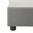 thumbnail image 6 of SAFAVIEH Carter Elegant Glam Upholstered Bed Frame, Queen, Grey, 6 of 8