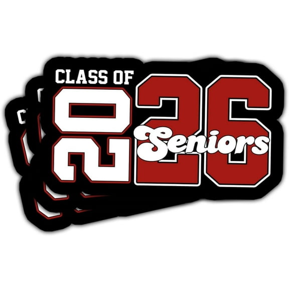 3 Pcs Class of 2026 Stickers, Class of 2026 Decorations, Graduation 2026, 2026 Senior- Stickers for Laptop Water Bottle Phone Car Window Helmet Vinyl Stickers 3 Inches (S3)