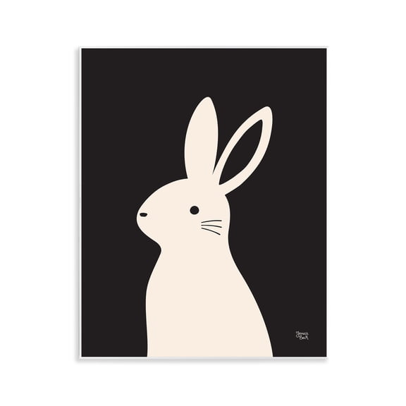 Stupell Industries Simple White Bunny Animals Painting Unframed Art Print Wall Art, 11 x 14