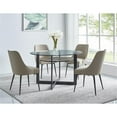thumbnail image 2 of Steve Silver Olson Khaki Fabric and Dark Metal Side Chair, 2 of 5