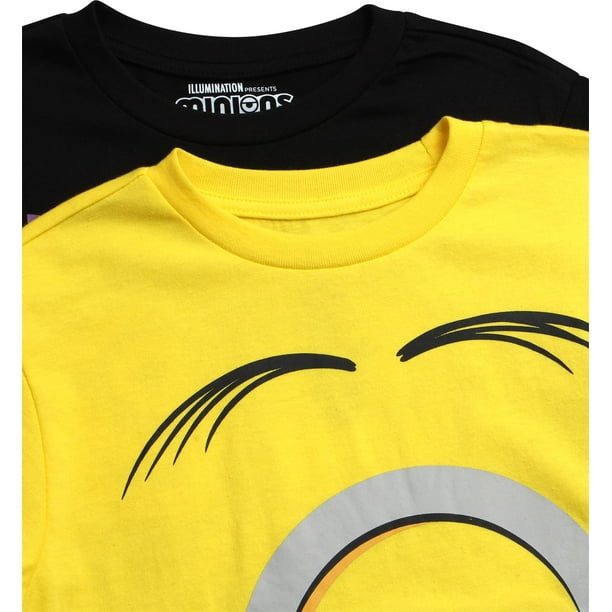 Spreadshirt T-Shirt Minions Dave Gesicht Kostüm Despicable Me Fasching Kinder Premium T-Sh (1-tlg
