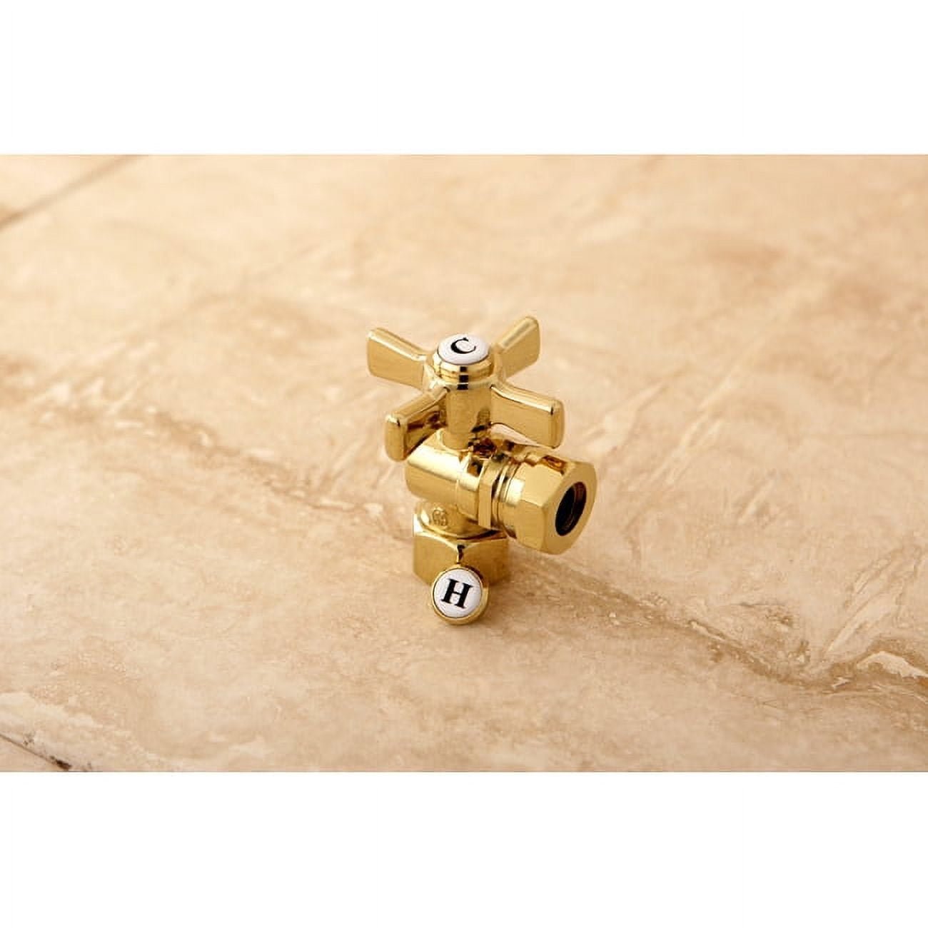 Kingston Brass CC44101 1/2" FIP x 1/2" or 7/16" Slip Joint Angle Stop Valve, Polished Chrome