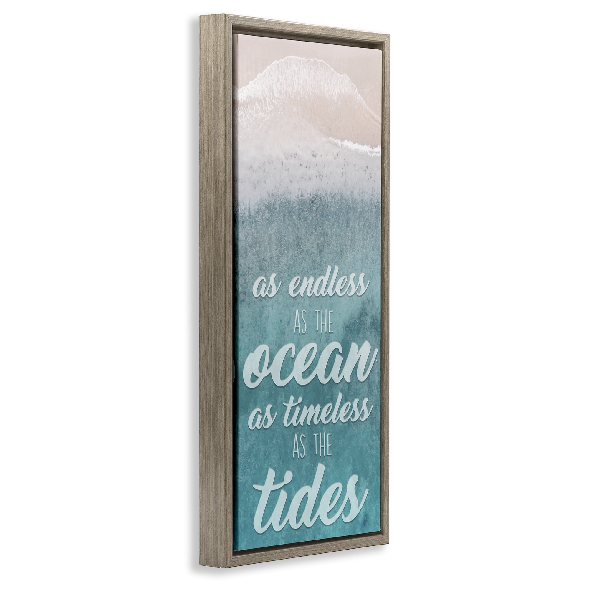 Stupell Industries Endless Ocean Timeless Tides Brown Framed Floater Canvas Wall Art, design by Marcus Prime