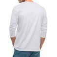 thumbnail image 4 of Resicozy 3/4 Sleeve Shirt for Men Solid Color Crew Neck Baseball T-Shirts Fall Fashion T Shirts Casual Loose Fit Tees White XL, 4 of 7