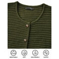 thumbnail image 6 of Women Knit Cardigan Sweaters Fall Fashion Long Sleeve Button Down Trendy Casual Jacket Winter Clothes Dark Green XL, 6 of 9