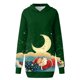thumbnail image 4 of WILLBEST Sudaderas de Mujer, Vestido Navideño, Vestido de Noche de Mujer, Sudadera Navideña de Moda con Capucha y Bolsillo Tipo Bolso, Sudadera Estampada, Falda de Moda Mediana, 4 of 4