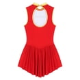 thumbnail image 6 of Haitryli Womens One Piece Circus Ringmaster Cosplay Costume Sleeveless Skirted Bodysuit Uniform Red S, 6 of 7