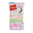 thumbnail image 4 of Hanes Originals Girls' Crew Socks, 6-Pack, Sizes S-L, 4 of 6