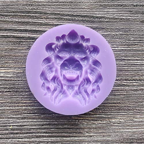 3D Animal Lion Head Silicone Mold Chocolate Sugarcraft Fondant Cake Candy Mould 