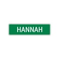 thumbnail image 1 of Hannah Girls Children Indoor Outdoor Unique Wall Novelty Name Letter Printed Plaque Decoration Label Aluminum Metal Sign 4"x18", 1 of 1