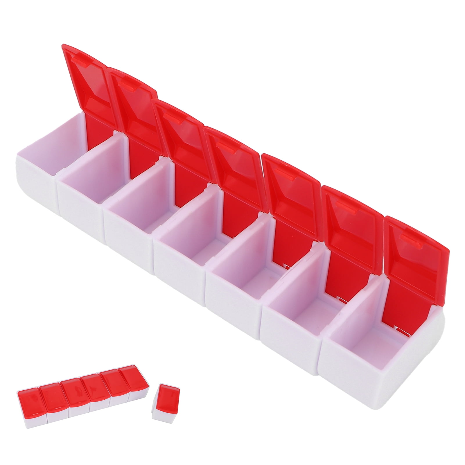 Pills Case, Portable 7 Days Pills Case Weekly Pills Organizer, Travel Daily Pills Container For  Supplements Vitamin Pills