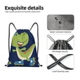thumbnail image 4 of Fotbe Dino Playing Roller Skate Bolsa Mochila con Cordón Estampada, Bolsa de Gimnasio Deportiva, Bolsa Cinch, Bolsa con Cordón para Hombres y Mujeres-Medium, 4 of 6